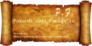 Pokoráczki Fabióla névjegykártya